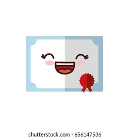 kawaii certificate icon