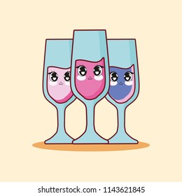 kawaii champagne glasses