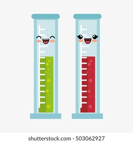 kawaii chemical glassware fluids icon