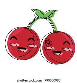 kawaii cherries icon