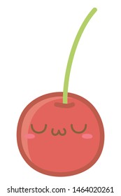 Kawaii of cherry cartoon design