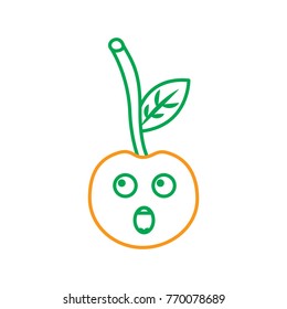 kawaii cherry cartoon fruit facial expression