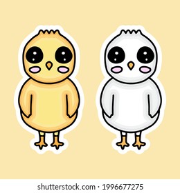 kawaii chicks design vector, with cartoon style