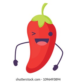 Kawaii chili icon 