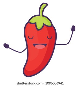 Kawaii chili icon 