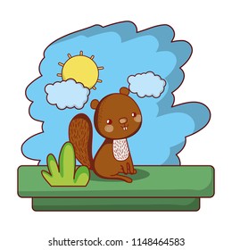 kawaii chipmunk nice wild animal
