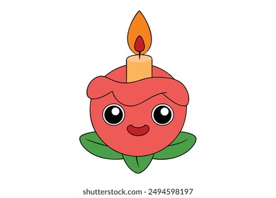 Kawaii Christmas Candle: Warm Holiday Glow