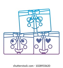 kawaii christmas gift box ornament with bow