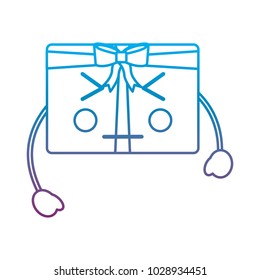 kawaii christmas gift box ornament with bow