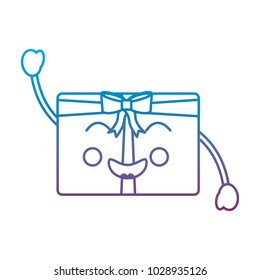 kawaii christmas gift box ornament with bow