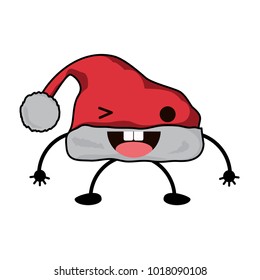 kawaii christmas hat icon