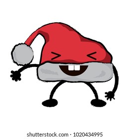 kawaii christmas hat icon