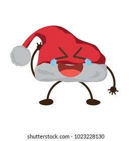 kawaii christmas hat icon