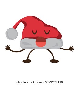 kawaii christmas hat icon