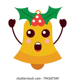 kawaii christmas jingle bell surprise expression