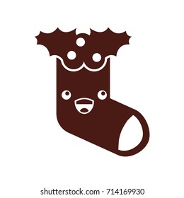 kawaii christmas sock gift decoration design