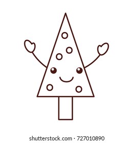 kawaii christmas tree pine decoration celebration party