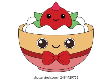 Kawaii Navidades Trifle - Adorable y lindo diseño de postre de Festiva