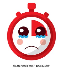 kawaii chronometer speed timer cartoon character