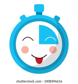 kawaii chronometer speed timer cartoon character