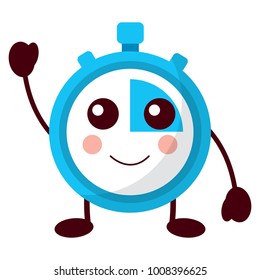 kawaii chronometer speed timer cartoon character