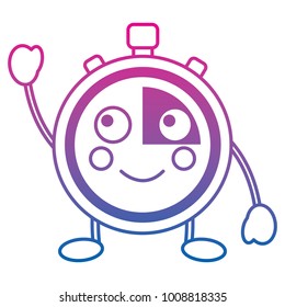 kawaii chronometer speed timer cartoon character