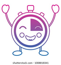 kawaii chronometer speed timer cartoon character