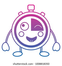 kawaii chronometer speed timer cartoon character