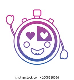 kawaii chronometer speed timer cartoon character