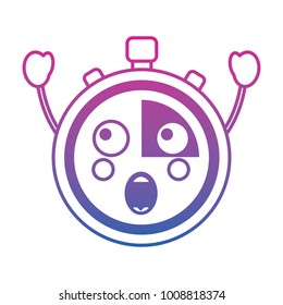 kawaii chronometer speed timer cartoon character
