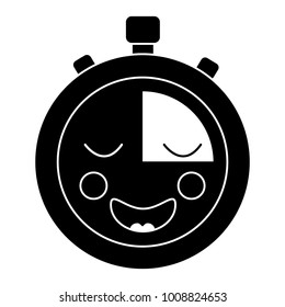 kawaii chronometer speed timer cartoon character