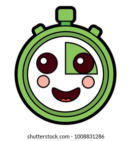 kawaii chronometer speed timer cartoon character