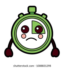 kawaii chronometer speed timer cartoon character