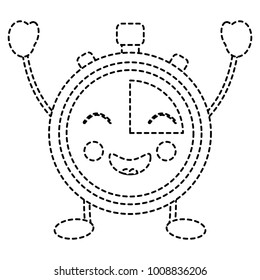 kawaii chronometer speed timer cartoon character