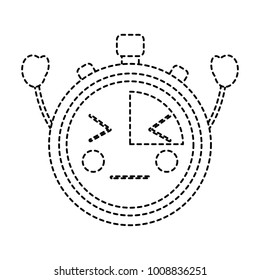 kawaii chronometer speed timer cartoon character
