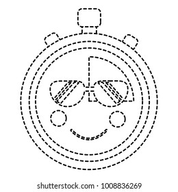 kawaii chronometer speed timer cartoon character