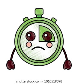 kawaii chronometer speed timer cartoon character