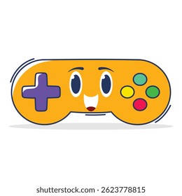Kawaii Classic Console Personagem Vetor com Rosto Bonito e Estilo Suave, Perfeito para Ilustrações de Jogo Retro, Geek Designs, Divertido Projetos de Tecnologia, e Playful Digital Art.