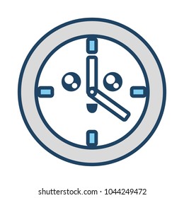 kawaii clock  vector illustration