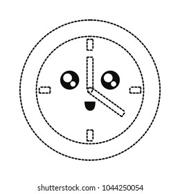 kawaii clock  vector illustration