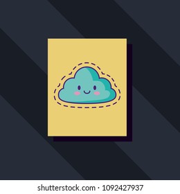 kawaii cloud icon