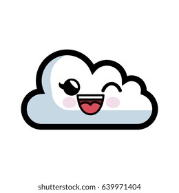 kawaii cloud icon