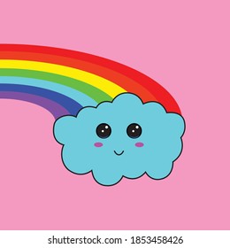 kawaii cloud illustrations are kawaii designs that can be used in various mockups