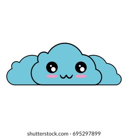 kawaii clouds icon