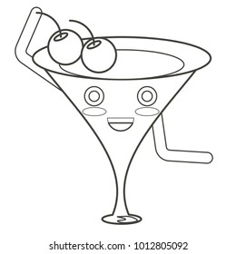 Kawaii cocktail drink 