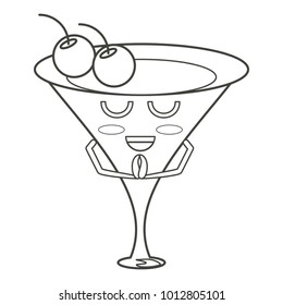 Kawaii cocktail drink 