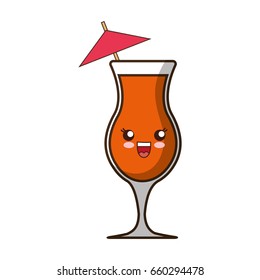 kawaii cocktail drink icon