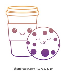 kawaii coffee cup design