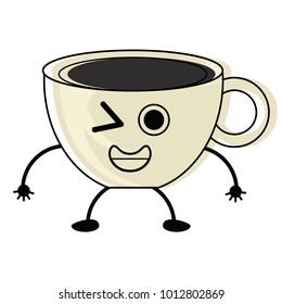 Kawaii coffee mug icon