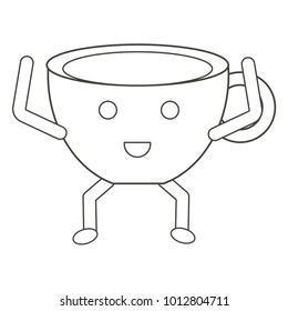 Kawaii coffee mug icon